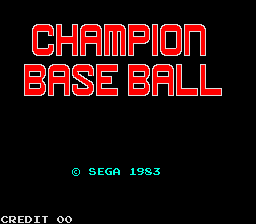 Champion Baseball (c) 07/1983 Alpha Denshi