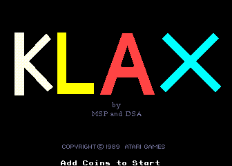 Klax (prototype) (c) 1989 Atari Games