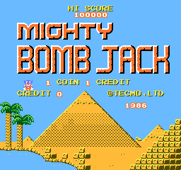 Vs. Mighty Bomb Jack (C) 1986 Tecmo