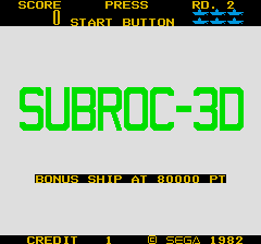 Subroc-3D (C) 1982 Sega