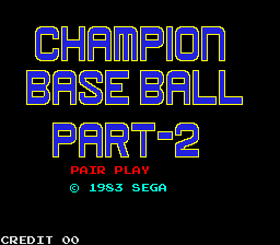 Champion Baseball Part-2 (c) 1983 Alpha Denshi